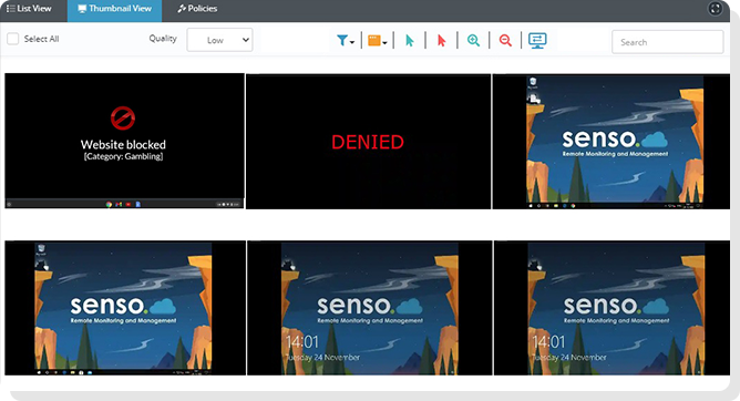 Content filtering for students